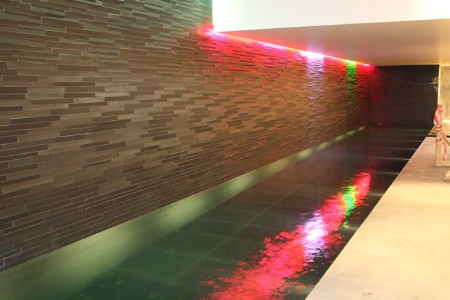 basement private lap pool design